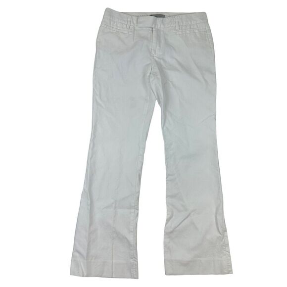 GAP Women's White Modern Boot Bootcut Chino Dress Pants 100% Cotton Size 2A - Picture 1 of 11
